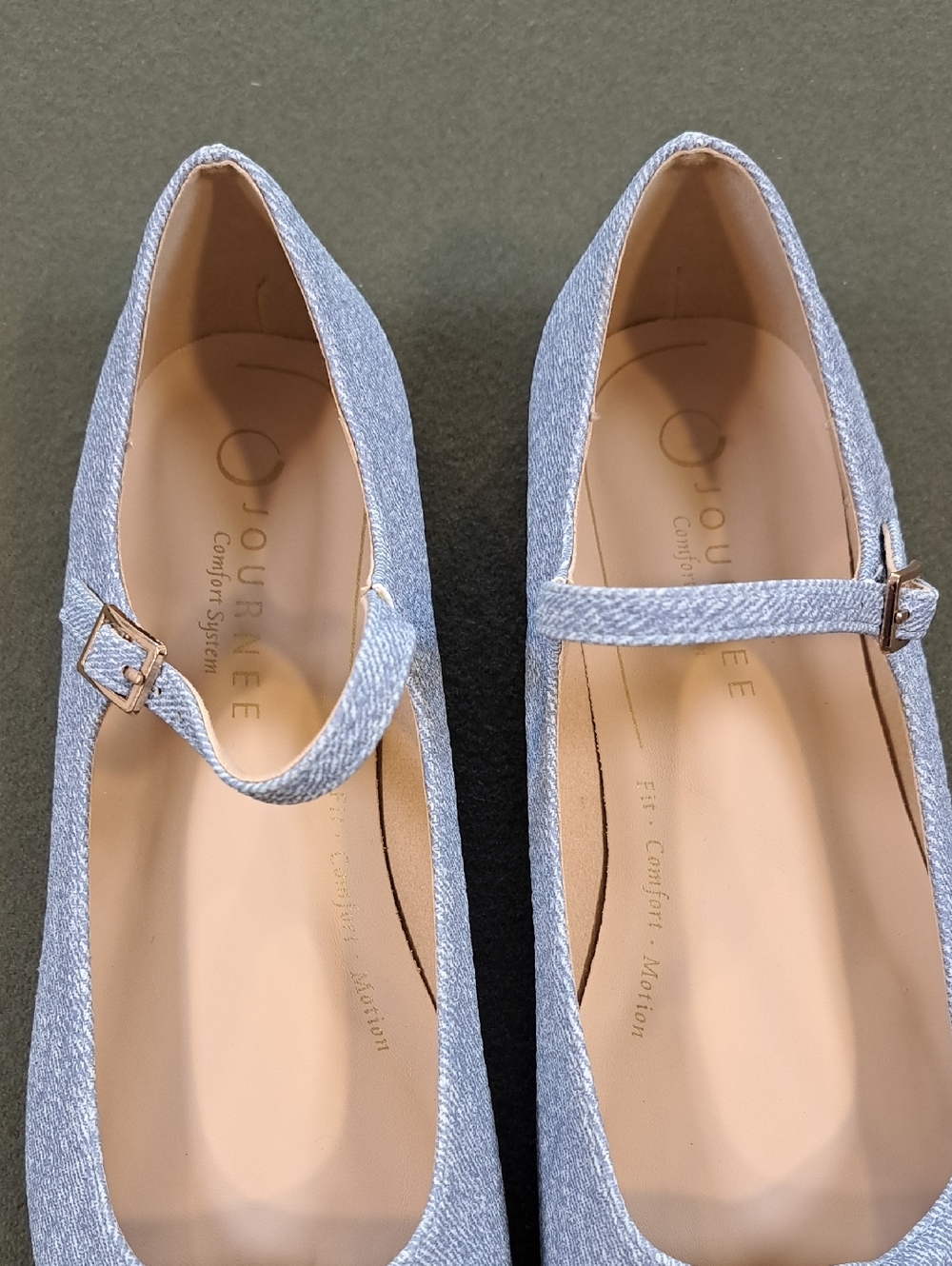 Journee Carrie Mary Jane Flat - Color: Denim - Size: 9 - Picture 4 of 10